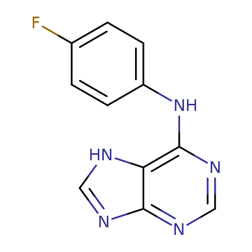 Fc1ccc(cc1)Nc1ncnc2c1[nH]cn2