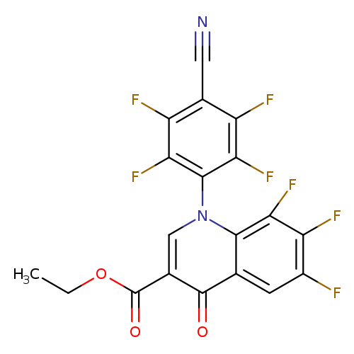 CCOC(=O)c1cn(c2c(F)c(F)c(c(c2F)F)C#N)c2c(c1=O)cc(c(c2F)F)F
