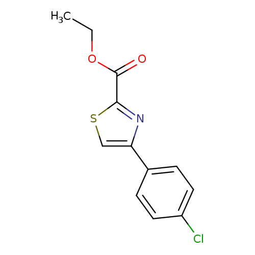 CCOC(=O)c1scc(n1)c1ccc(cc1)Cl