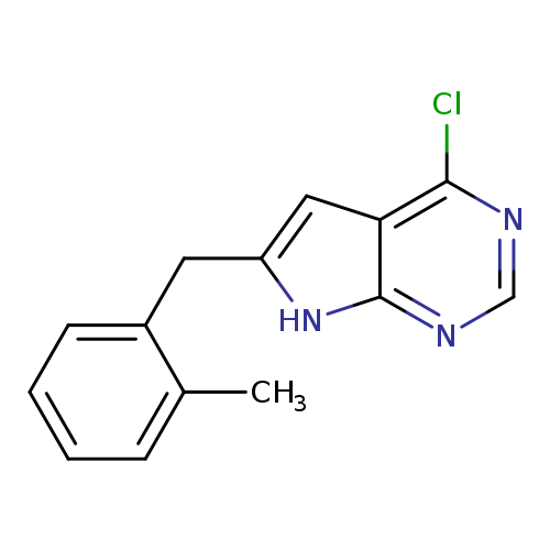 Cc1ccccc1Cc1cc2c([nH]1)ncnc2Cl
