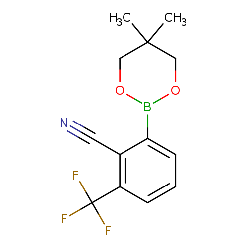 N#Cc1c(cccc1C(F)(F)F)B1OCC(CO1)(C)C