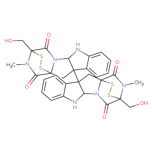 OCC12SSC3(N(C1=O)C1Nc4c(C1(C3)C13CC56N(C3Nc3c1cccc3)C(=O)C(SS5)(N(C6=O)C)CO)cccc4)C(=O)N2C