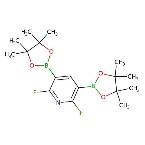 CC1(C)OB(OC1(C)C)c1cc(B2OC(C(O2)(C)C)(C)C)c(nc1F)F