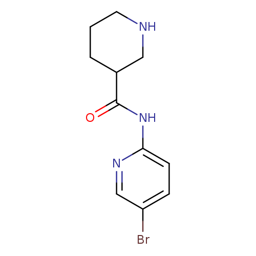 O=C(C1CCCNC1)Nc1ccc(cn1)Br