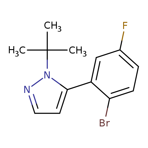 Fc1ccc(c(c1)c1ccnn1C(C)(C)C)Br