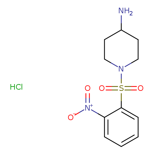 NC1CCN(CC1)S(=O)(=O)c1ccccc1[N+](=O)[O-].Cl