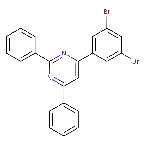 Brc1cc(Br)cc(c1)c1cc(nc(n1)c1ccccc1)c1ccccc1