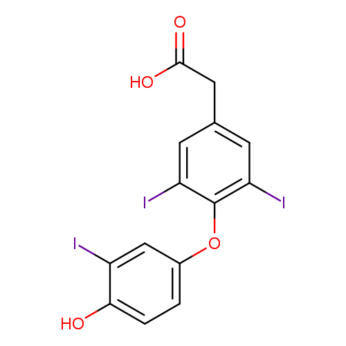 OC(=O)Cc1cc(I)c(c(c1)I)Oc1ccc(c(c1)I)O