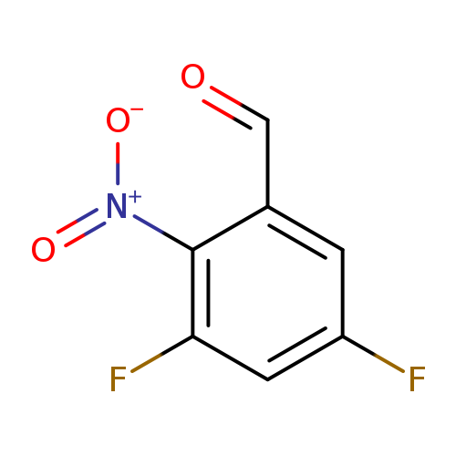 O=Cc1cc(F)cc(c1[N+](=O)[O-])F