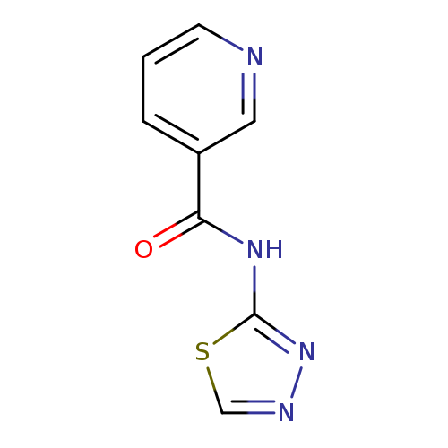 O=C(c1cccnc1)Nc1nncs1