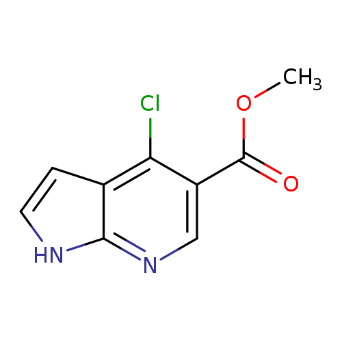 COC(=O)c1cnc2c(c1Cl)cc[nH]2