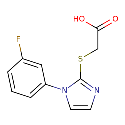 OC(=O)CSc1nccn1c1cccc(c1)F