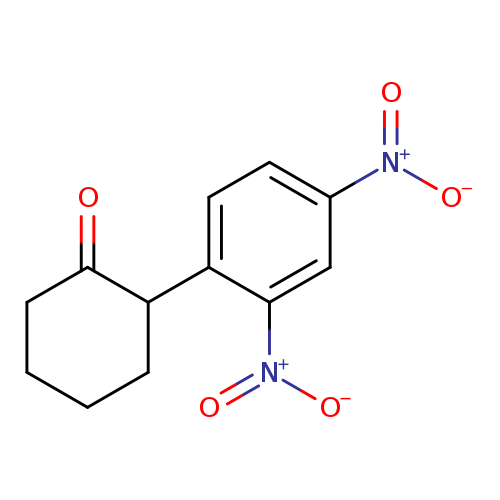 O=C1CCCCC1c1ccc(cc1[N+](=O)[O-])[N+](=O)[O-]