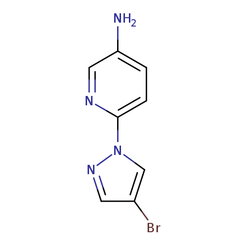 Nc1ccc(nc1)n1ncc(c1)Br