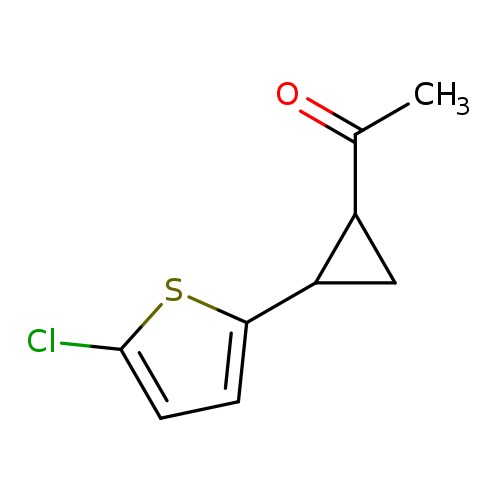 CC(=O)C1CC1c1ccc(s1)Cl