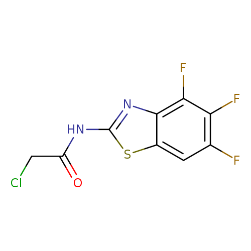 ClCC(=O)Nc1sc2c(n1)c(F)c(c(c2)F)F