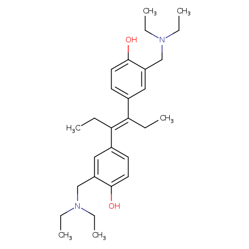 CCN(Cc1cc(ccc1O)/C(=C(/c1ccc(c(c1)CN(CC)CC)O)\CC)/CC)CC