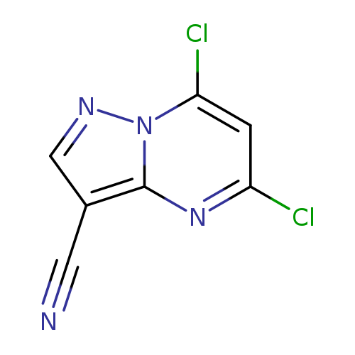 N#Cc1cnn2c1nc(Cl)cc2Cl