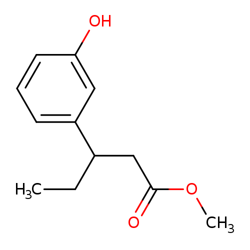 CCC(c1cccc(c1)O)CC(=O)OC