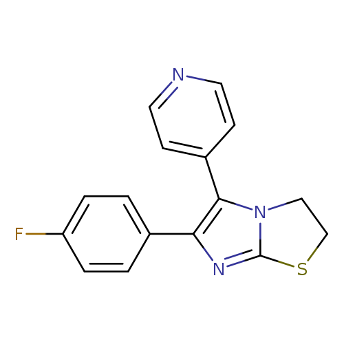 Fc1ccc(cc1)c1nc2n(c1c1ccncc1)CCS2