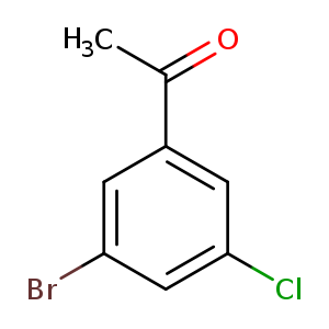 Clc1cc(Br)cc(c1)C(=O)C