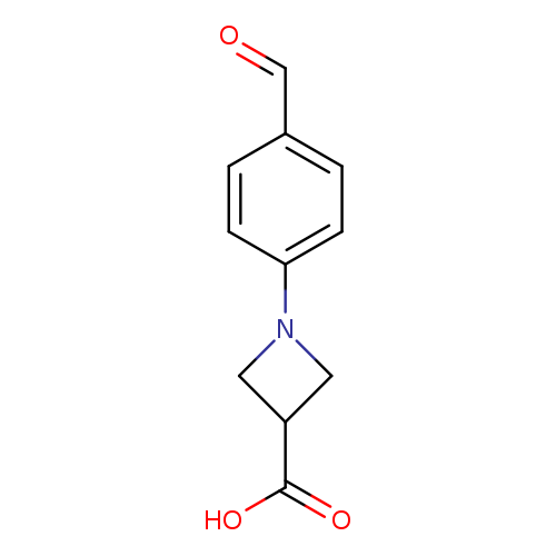 O=Cc1ccc(cc1)N1CC(C1)C(=O)O