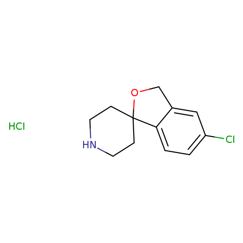 Clc1ccc2c(c1)COC12CCNCC1.Cl