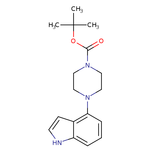 O=C(N1CCN(CC1)c1cccc2c1cc[nH]2)OC(C)(C)C