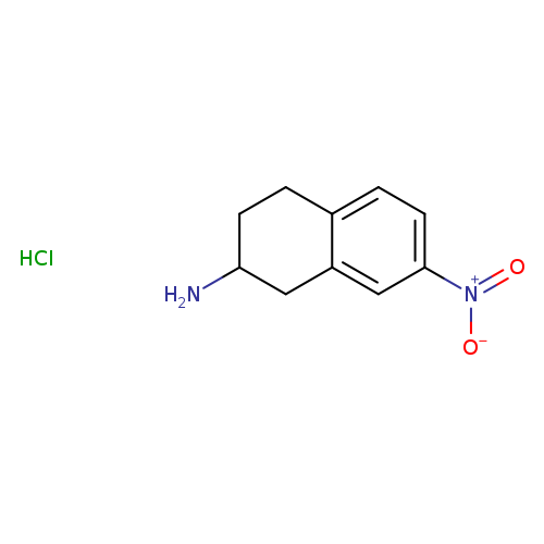NC1CCc2c(C1)cc(cc2)[N+](=O)[O-].Cl