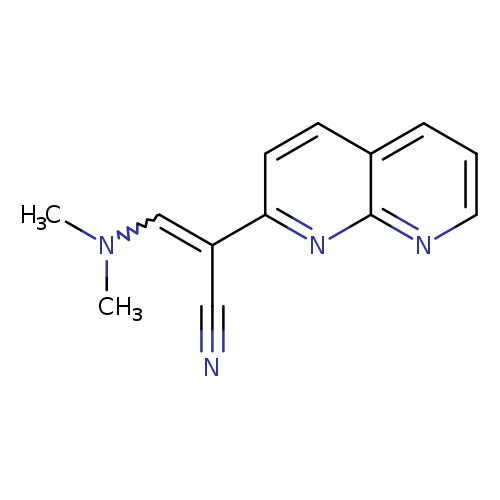 N#CC(=CN(C)C)c1ccc2c(n1)nccc2
