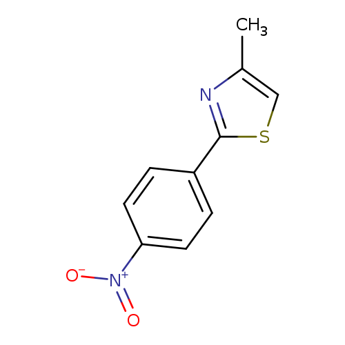 Cc1csc(n1)c1ccc(cc1)[N+](=O)[O-]