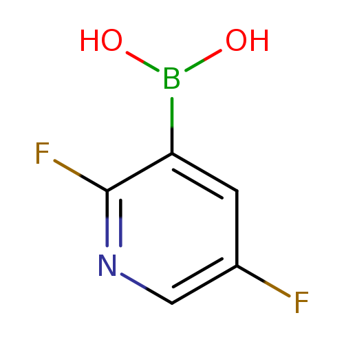 Fc1cnc(c(c1)B(O)O)F