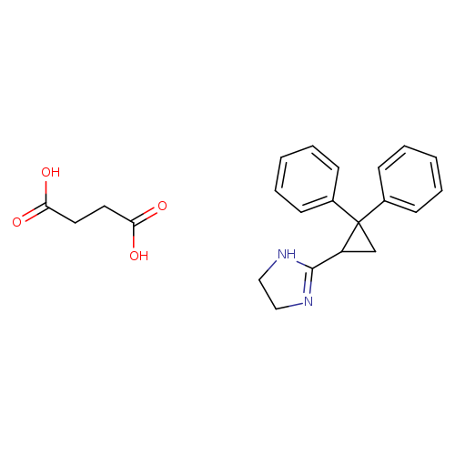 c1ccc(cc1)C1(CC1C1=NCCN1)c1ccccc1.OC(=O)CCC(=O)O