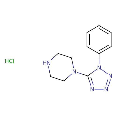 N1CCN(CC1)c1nnnn1c1ccccc1.Cl