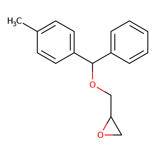 Cc1ccc(cc1)C(c1ccccc1)OCC1CO1