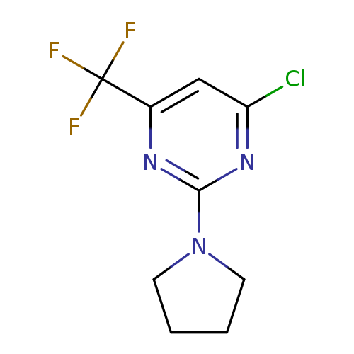 Clc1nc(nc(c1)C(F)(F)F)N1CCCC1