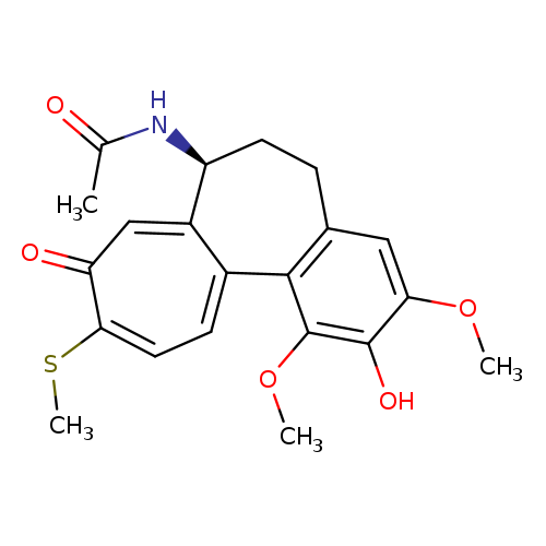 COc1c2c(CC[C@@H](c3c2ccc(c(=O)c3)SC)NC(=O)C)cc(c1O)OC