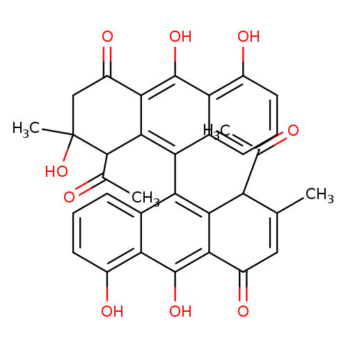 CC(=O)C1C(=CC(=O)c2c1c(c1c(c2O)c(O)ccc1)c1c2cccc(c2c(c2c1C(C(=O)C)C(CC2=O)(C)O)O)O)C