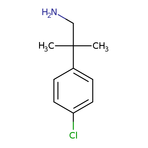 NCC(c1ccc(cc1)Cl)(C)C