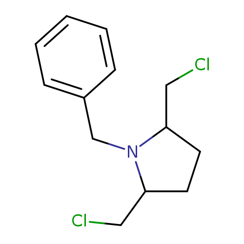 ClCC1CCC(N1Cc1ccccc1)CCl