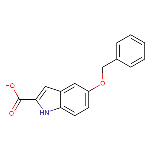 OC(=O)c1[nH]c2c(c1)cc(cc2)OCc1ccccc1