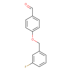 O=Cc1ccc(cc1)OCc1cccc(c1)F