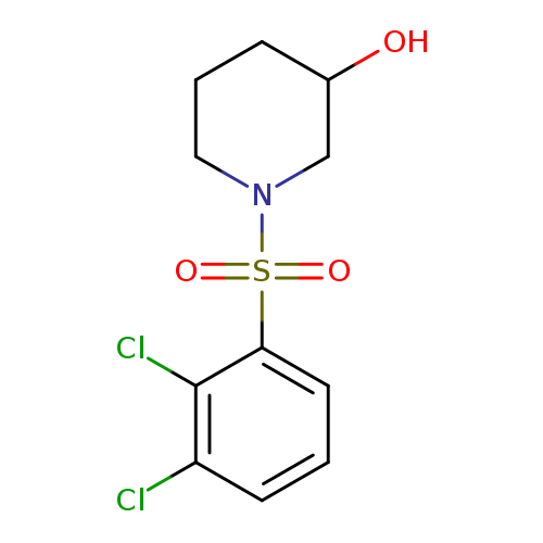 OC1CCCN(C1)S(=O)(=O)c1cccc(c1Cl)Cl