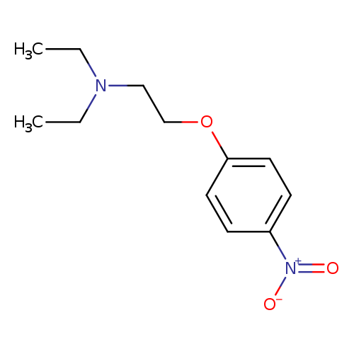 CCN(CCOc1ccc(cc1)[N+](=O)[O-])CC