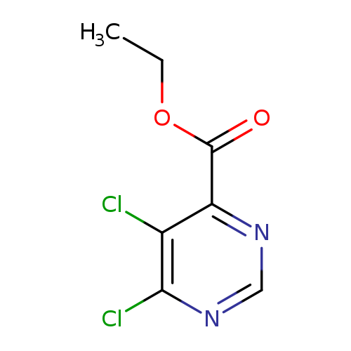 CCOC(=O)c1ncnc(c1Cl)Cl
