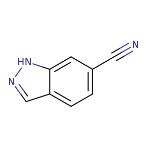 N#Cc1ccc2c(c1)[nH]nc2