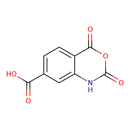 O=c1[nH]c2cc(ccc2c(=O)o1)C(=O)O