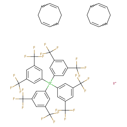 C1CC=CCCC=C1.C1CC=CCCC=C1.FC(c1cc(cc(c1)C(F)(F)F)[B-](c1cc(cc(c1)C(F)(F)F)C(F)(F)F)(c1cc(cc(c1)C(F)(F)F)C(F)(F)F)c1cc(cc(c1)C(F)(F)F)C(F)(F)F)(F)F.[Ir+]
