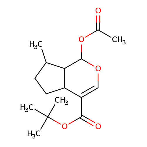 CC(=O)OC1OC=C(C2C1C(C)CC2)C(=O)OC(C)(C)C
