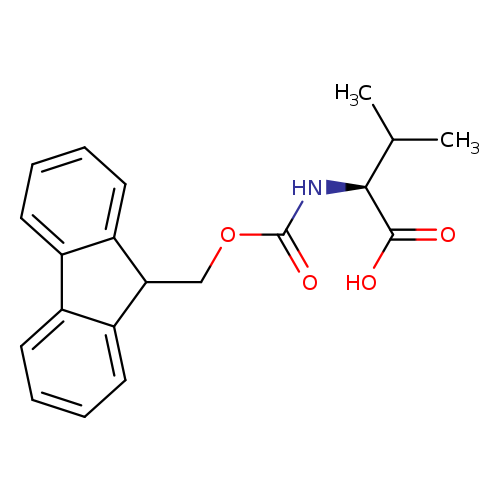 O=C(N[C@H](C(=O)O)C(C)C)OCC1c2ccccc2c2c1cccc2